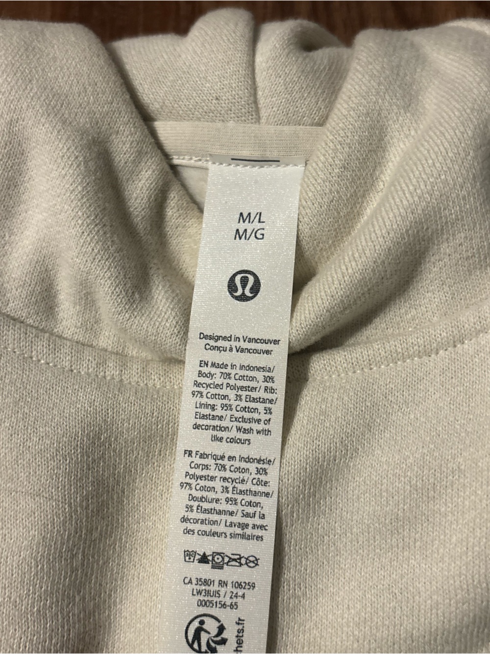 lululemon athletica Cream Cowl Neck Sweater - Picture 2 of 4